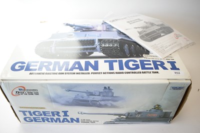 Lot 854 - A radio control 1:16 scale model of a German Tiger tank.