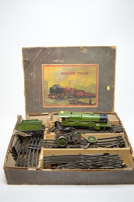 Lot 865 - Hornby 0-gauge electric part train set; and other related items.
