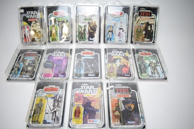 Lot 939 - Eleven Star Wars re-printed carded figures