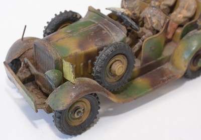 Lot 878 - Hausser and Dinky army vehicles and figures.