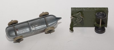 Lot 878 - Hausser and Dinky army vehicles and figures.
