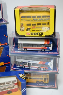 Lot 896 - Corgi diecast bus models.