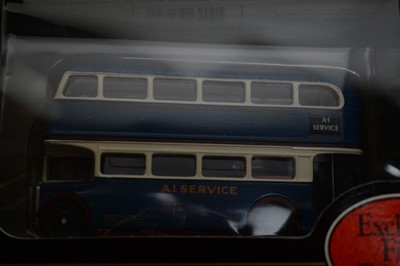 Lot 906 - 1:76 scale Exclusive First Editions diecast double-decker bus models.