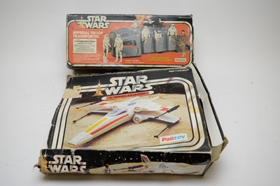 Lot 981 - Star Wars X-Wing Fighter and Imperial Troop Transporter