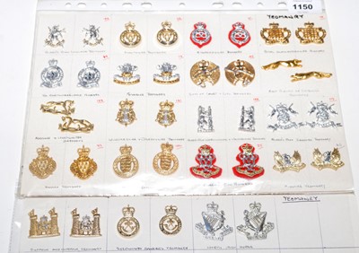 Lot 1150 - A collection of 19 pairs of Yeomanry collar badges.