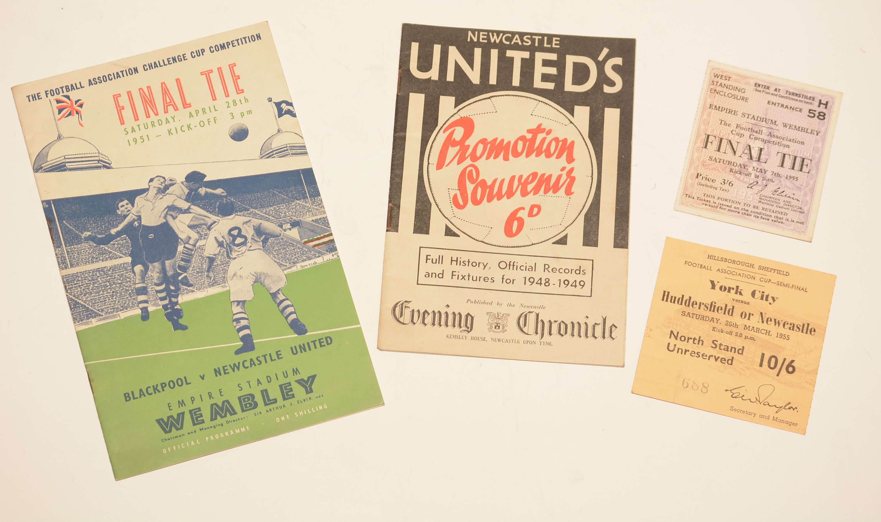Lot 1071 Newcastle football memorabilia.