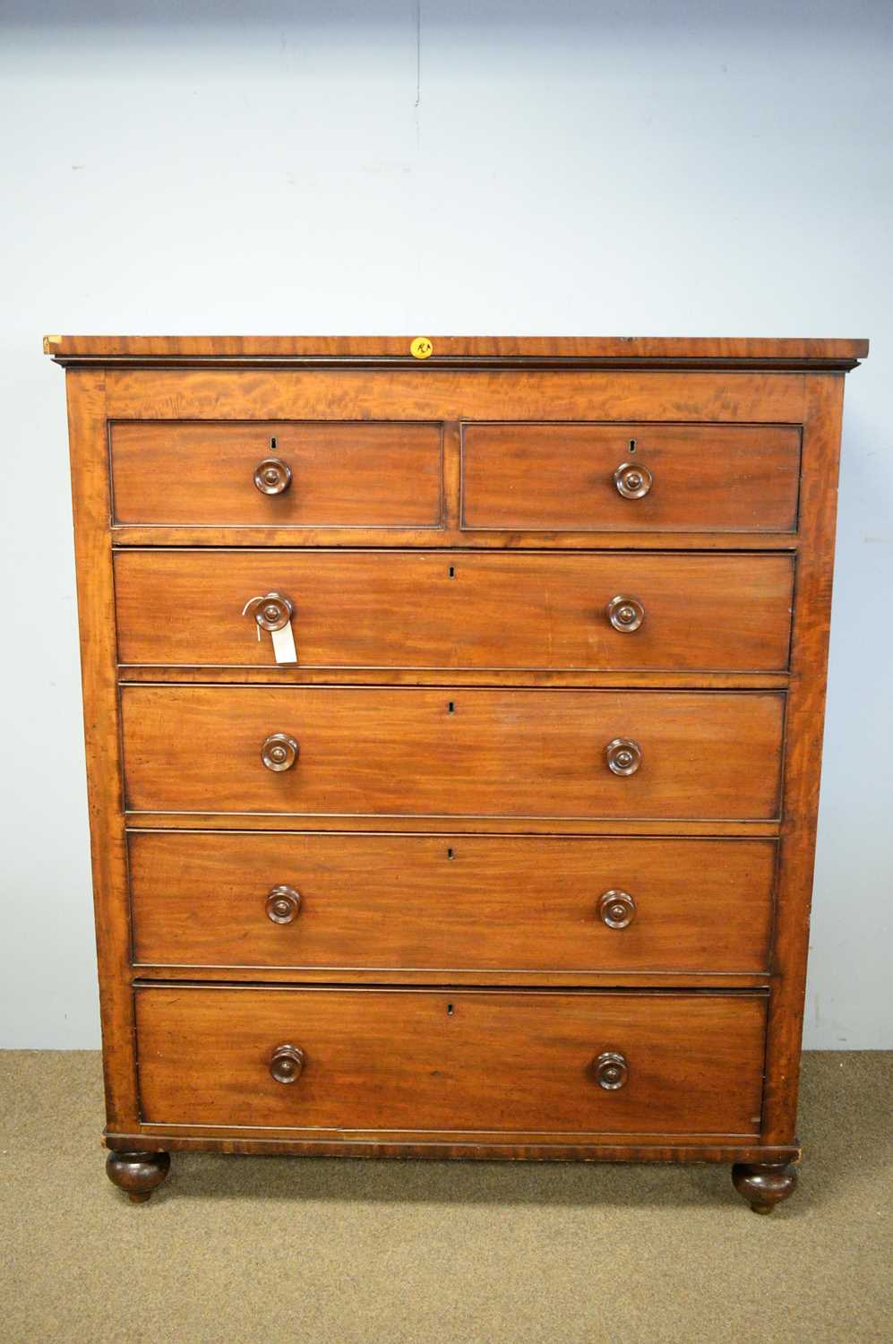 Lot 104 - An impressive Victorian mahogany chest of drawers.