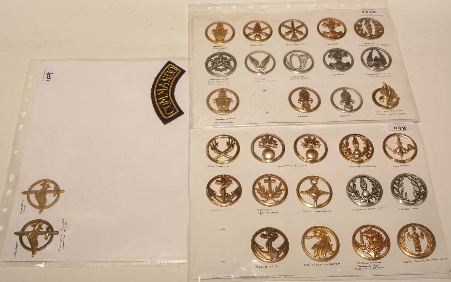 Lot 1178 - A collection of 30 French military beret badges.
