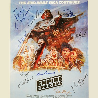 Lot 1034 - Star Wars The Empire Strikes Back signed poster