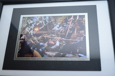 Lot 1036 - Signed Star Wars photographs of Ewoks