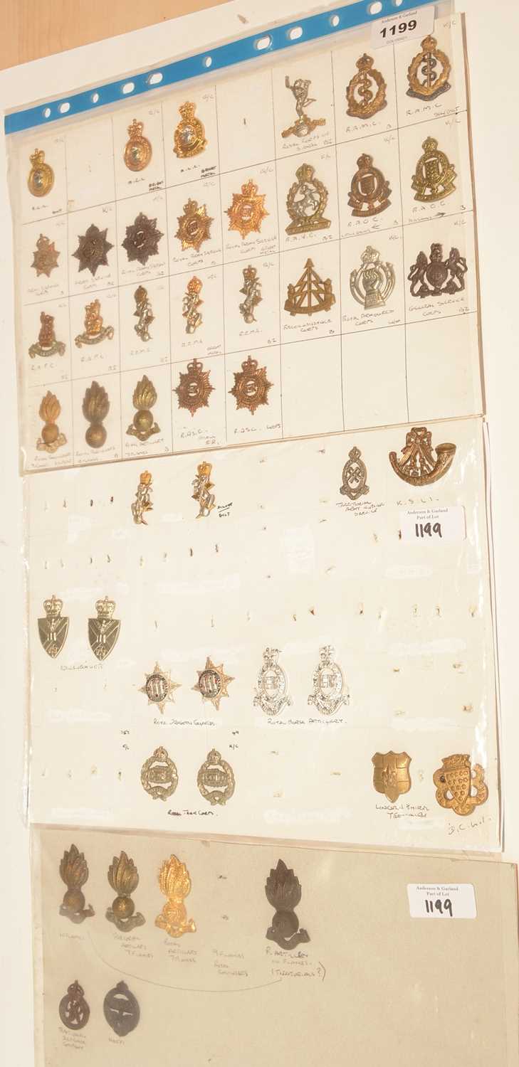 Lot 1199 - A collection of 27 British Military collar badges.