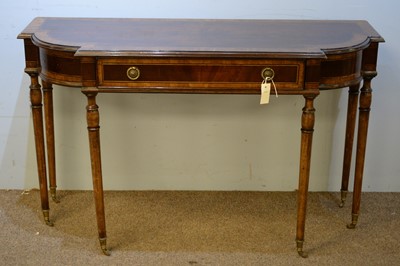 Lot 22 - 20th C bowfront side table.
