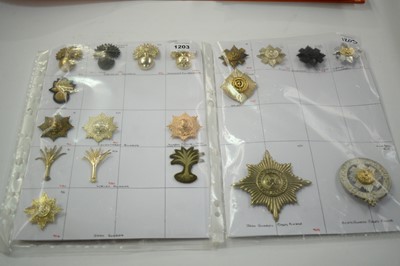 Lot 1203 - A collection of 19 Guards cap badges.