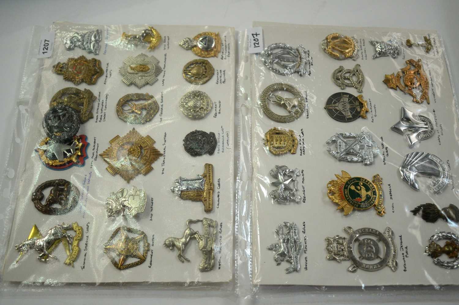 Lot 1207 - A collection of 37 South African Military cap badges.