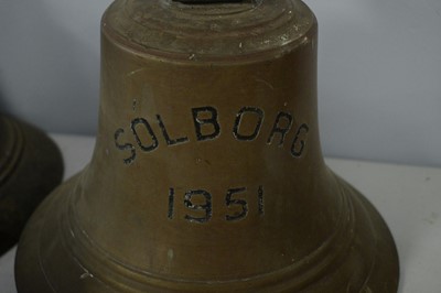 Lot 291 - Three ships brass bells