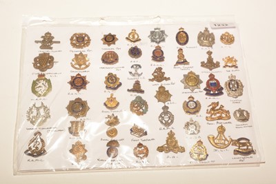 Lot 1232 - A collection of 46 British Army sweetheart brooches.