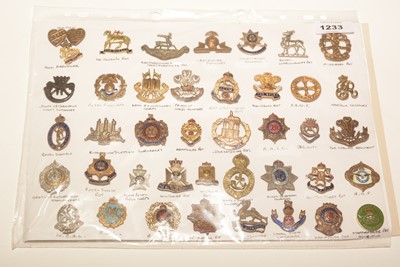 Lot 1233 - A collection of 40 British Military sweetheart brooches.