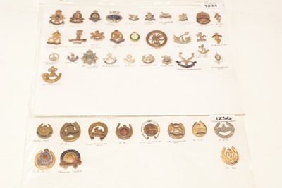 Lot 1234 - A collection of 41 British Military sweetheart brooches.