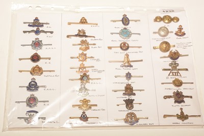 Lot 1238 - A collection of 34 bar sweetheart brooches.