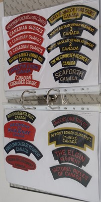 Lot 1241 - An extensive collection of approximately 200 Canadian cloth shoulder titles.