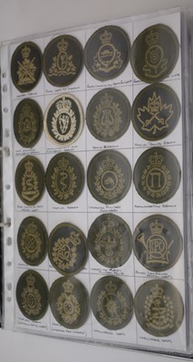 Lot 1243 - A collection of approximately 250 Canadian cloth trade , caps and formation badges.