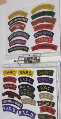 Lot 1245 - A collection of approximately 250 British cloth shoulder titles.