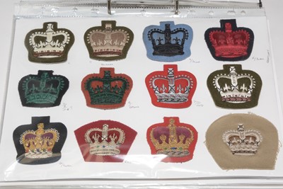 Lot 1247 - A collection of approximately 130 Warrant Officer's badges and stripes.