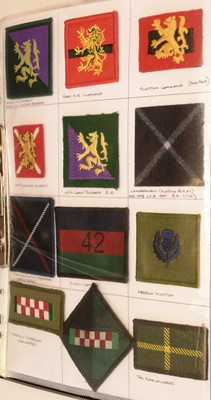 Lot 1249 - A collection of approximately 130 Regimental flash badges.