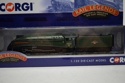 Lot 790 - 1:120 scale Corgi Rail Legends diecast model railway locomotives.