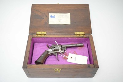 Lot 1279 - A 19th Century 7mm Lefaucheux pinfire revolver.