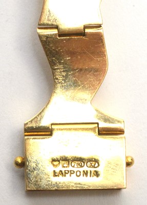 Lot 124 - Lapponia 18ct yellow gold cocktail watch