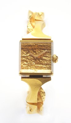 Lot 124 - Lapponia 18ct yellow gold cocktail watch