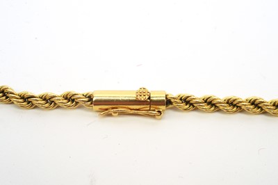 Lot 62 - A fine Egyptian 18ct. yellow gold chain necklace.
