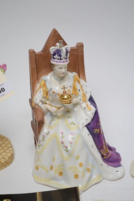 Lot 280 - Royal Doulton models of Queen Elizabeth II, and The Queen Mother.