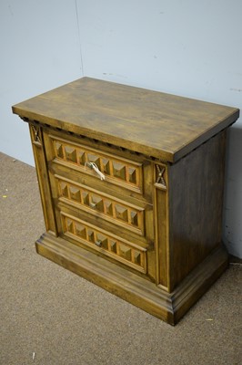 Lot 120 - Pair of 20th Century hardwood chest of drawers.