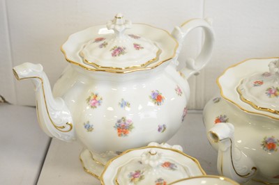 Lot 333 - Early 20th C Continental porcelain tea service.