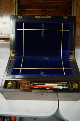 Lot 377 - Stationary cabinet and writing slope.