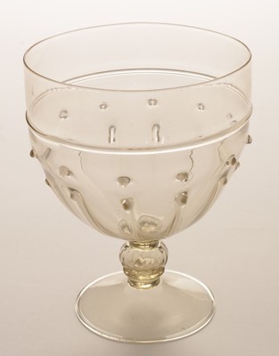 Lot 569 - Venetian goblet, glass candlestick