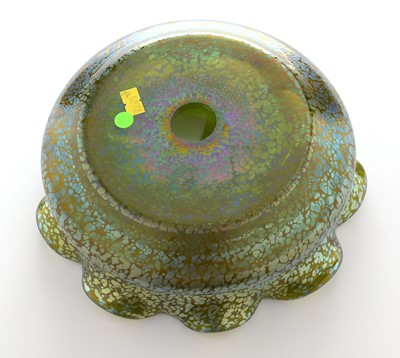 Lot 599 - Iridescent glass bowl attributed to Loetz