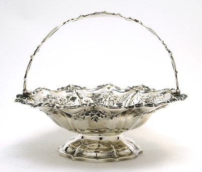 Lot 167 - A Victorian silver basket.