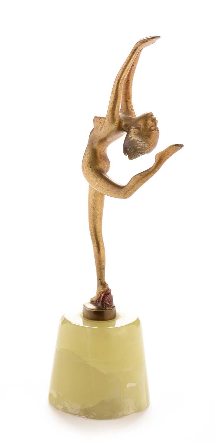 Lot 799 - Lorenzl gilt bronze dancer