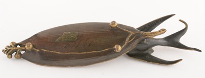 Lot 804 - F.Barbedienne bronze swallow pen tray