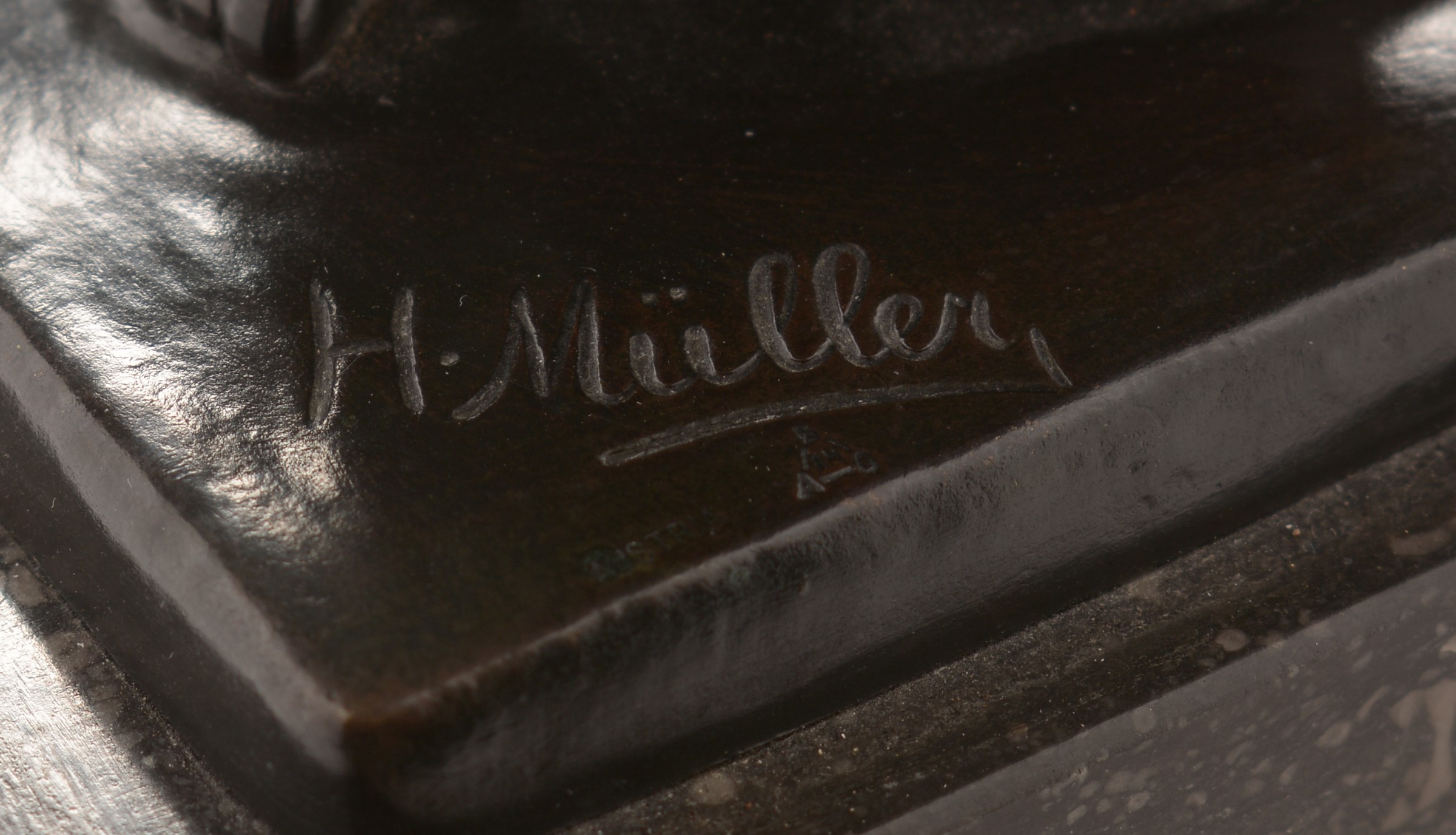 Lot 807 Hans Muller Bronze harp player