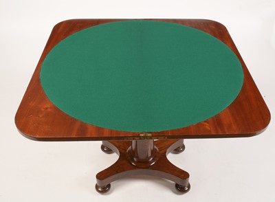 Lot 907 - A Victorian mahogany and banded card table.