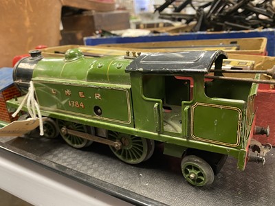Lot 347 - Hornby loco, carriages, track, etc.