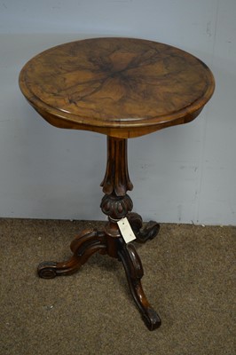 Lot 78 - Victorian walnut tripod table.