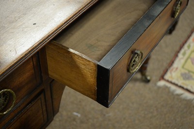 Lot 112 - 19th C mahogany writing table.