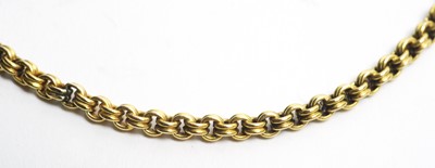 Lot 22 - A 19th Century yellow metal chain necklace