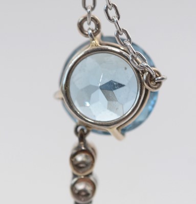 Lot 28 - Zircon and diamond pendant