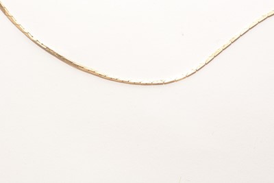Lot 192 - 18ct. yellow gold snake link necklace.